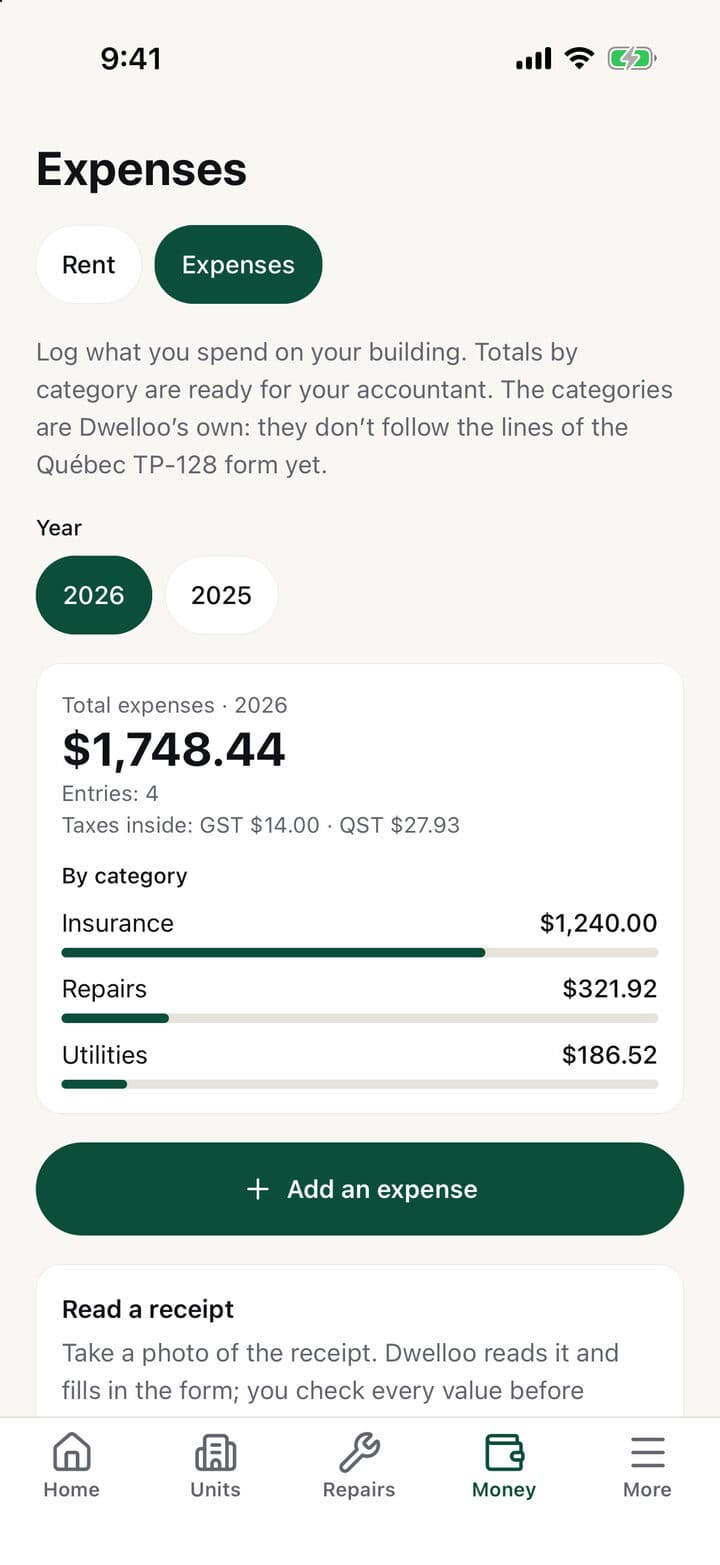Snap the receipt, it’s logged (Example)