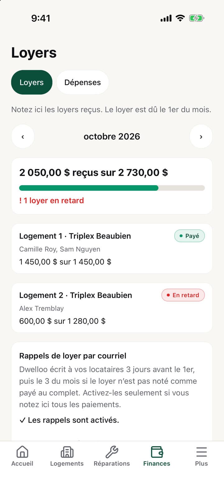 Qui a payé, d’un coup d’œil (Exemple)